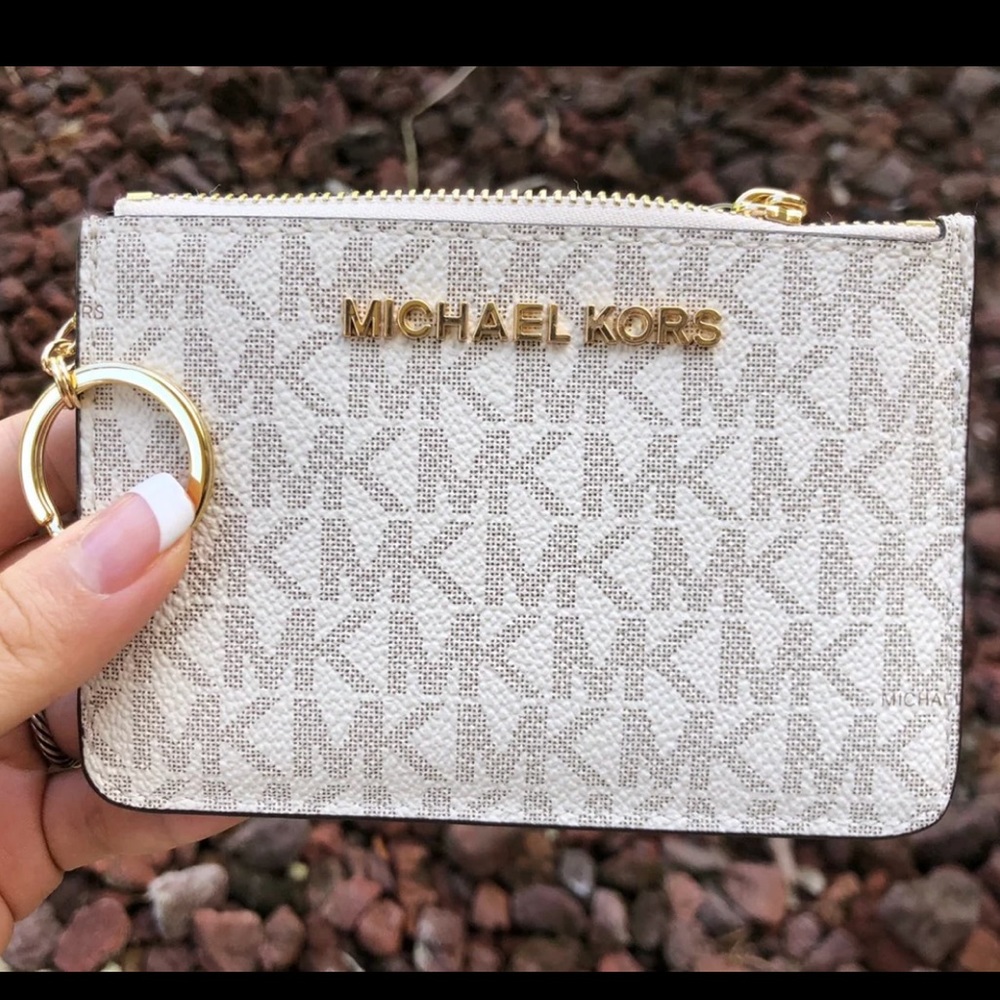 🌸NWT Michael Kors Key Ring Card Holder Pink - Picture 2 of 7